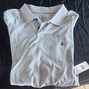 Volcom Men's Polo Shirt - Light Gray